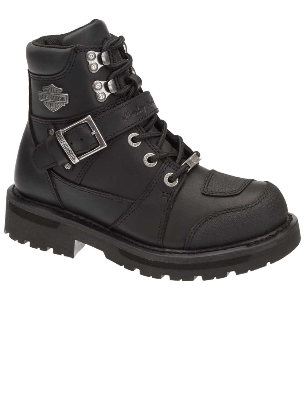 Harley-Davidson® Women's Berkner 5.25-Inch Black Motorcycle Leather Boots D87132